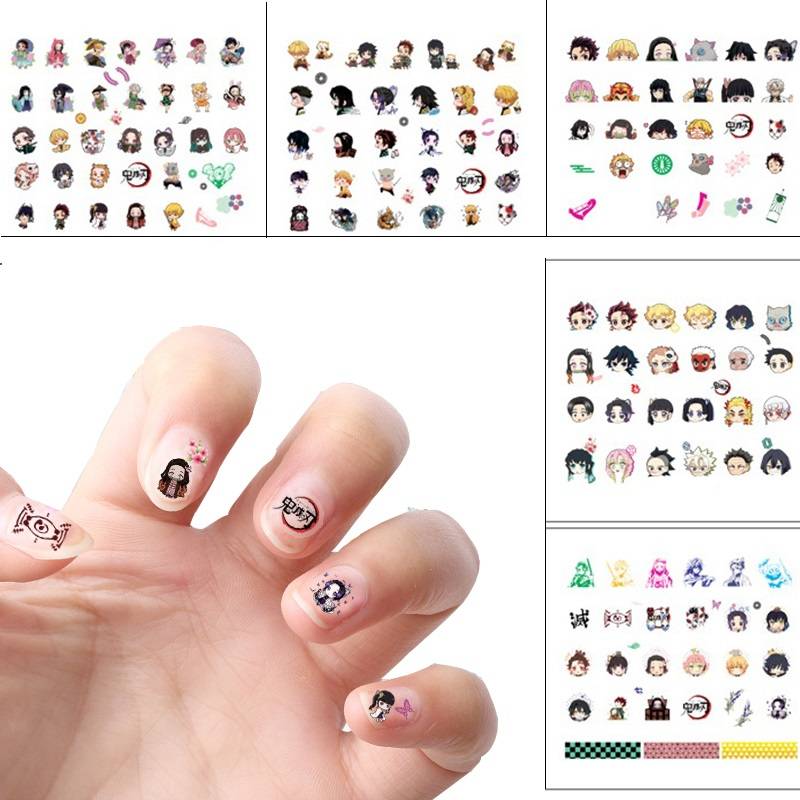 5pcs Set Anime Nail Sticker Demon Slayer Kimetsu No Yaiba Nails Art Decoration Wraps Decals Adhesive Manicure Tips Stickers Kids Gift Kamado Tanjirou Nezuko Agatsuma Zenitsu Tomioka Giyuu Kochou Shinobu Shopee Philippines