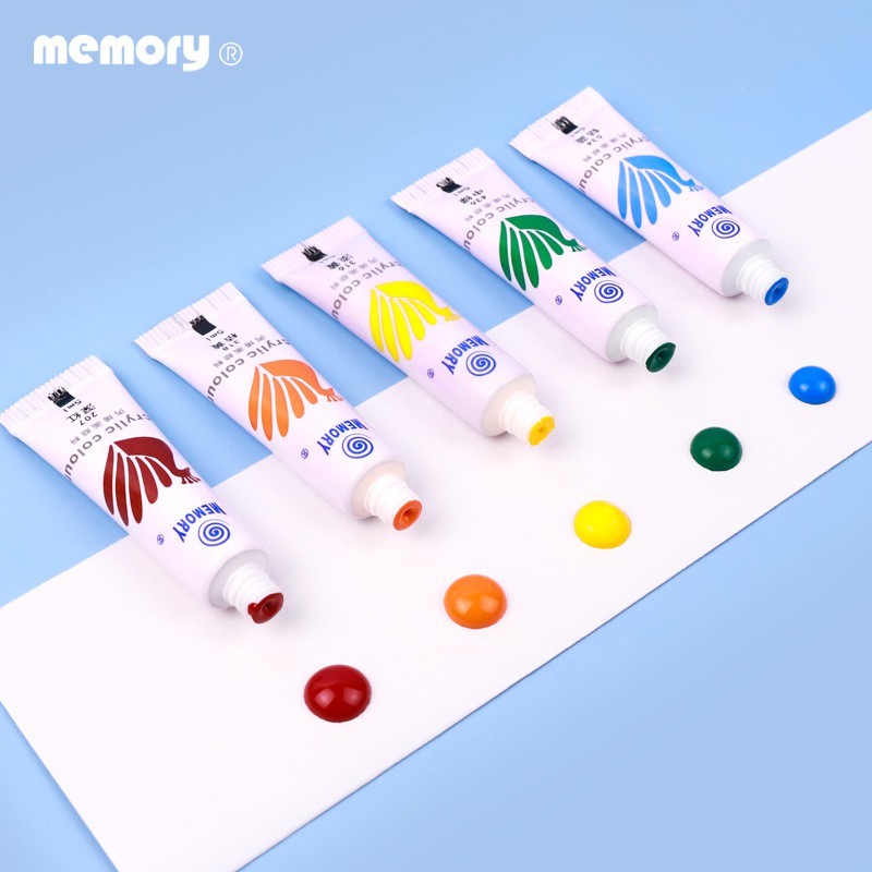 [Colorfulshop] Professional Acrylic Memory Color - 5ml / Tube - Fabric Drawing / Clothing / Shoe Painting (All Materials)