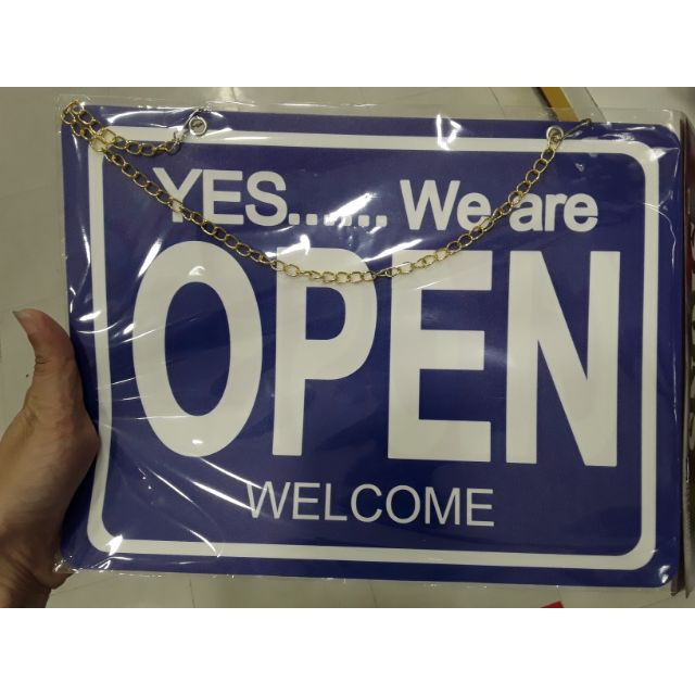 Close & Open Back to Back Wall Signage PVC | Shopee ...