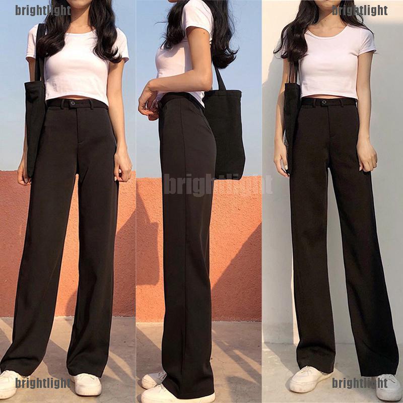 wide leg office trousers