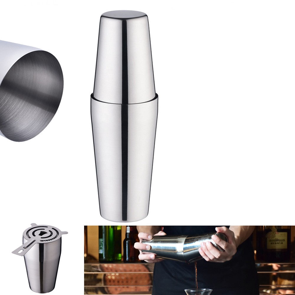 1Pcs Boston Cocktail Shakers Martini Bar Cocktail Shaker Stainless Steel Mixing Tin Set Party Bar Tools