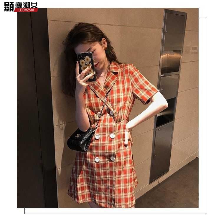 red plaid dress women
