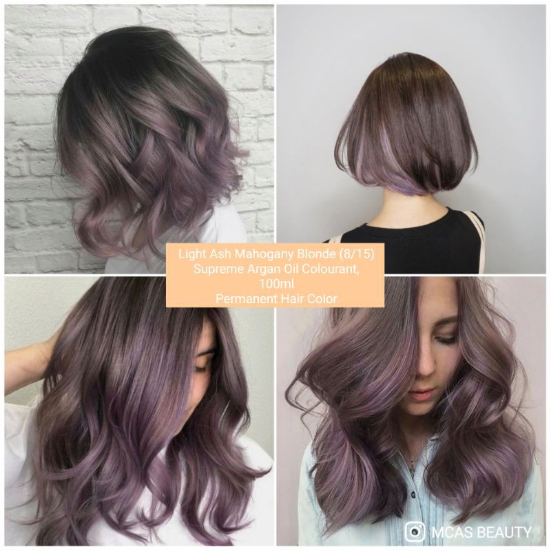 Light Ash Blonde Mahogany Blonde Permanent Hair Color (8/15) | Shopee  Philippines