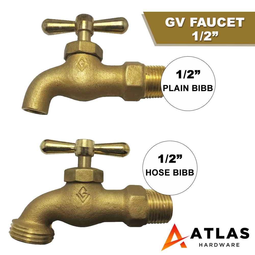 GREAT VOLUME FAUCET BRASS 1 2 HOSE BIBB And PLAIN BIBB Shopee 