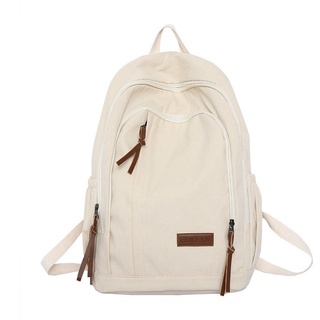 Schoolbag male college student Japanese simple ins tide brand retro canvas backpack female high scho #9