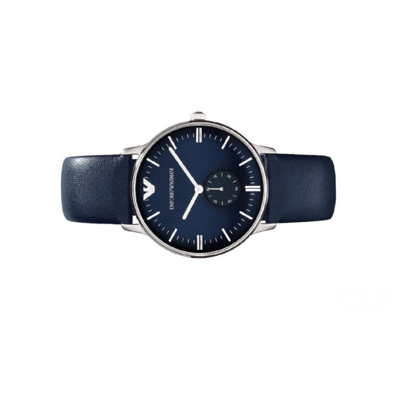 Emporio Armani AR 1647 leather watch - blue | Shopee Philippines