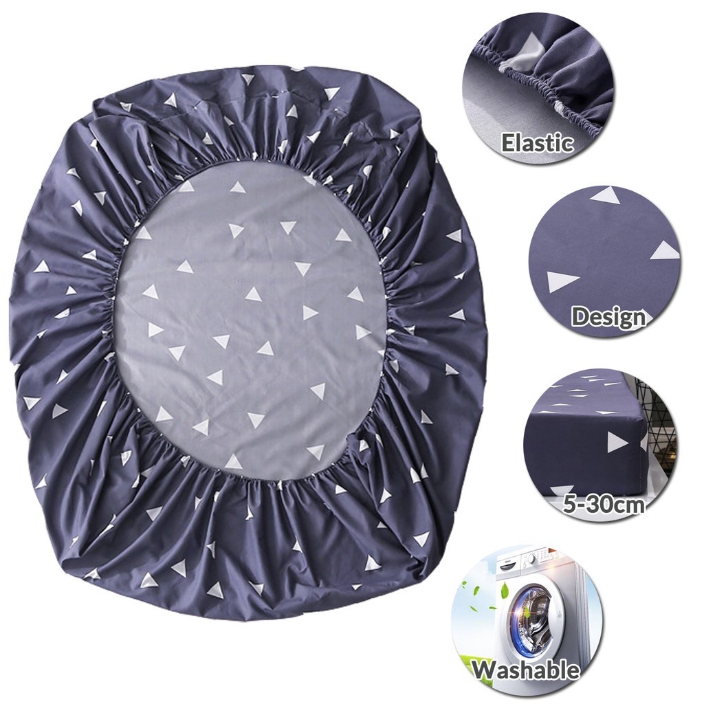 3 in 1  Bed sheet Cotton Full Garterized Fitted Bedsheet with 2 pcs Pillow case - Image 2