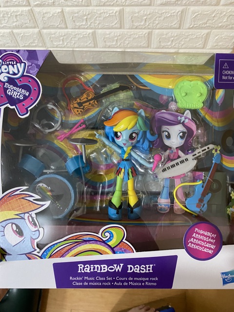 rainbow dash rockin music class set