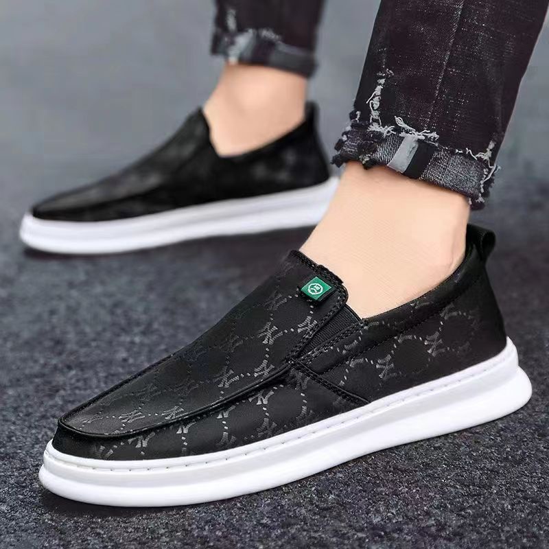 Men's Korean fashion Loafers Casual Rubber Shoes (Standard Size) Shopee Philippines
