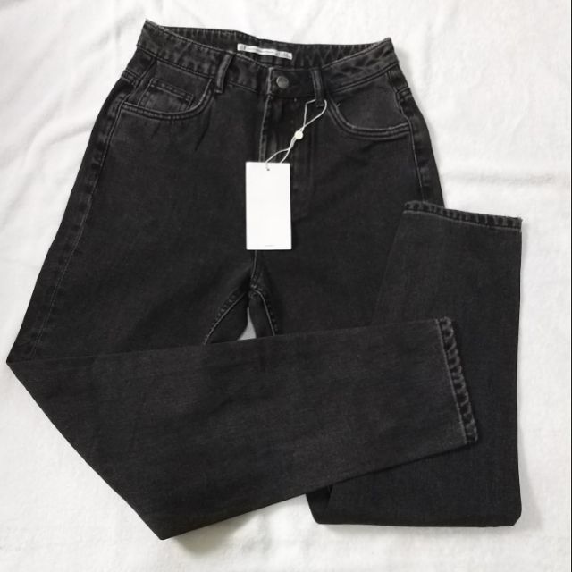 zara black mom jeans