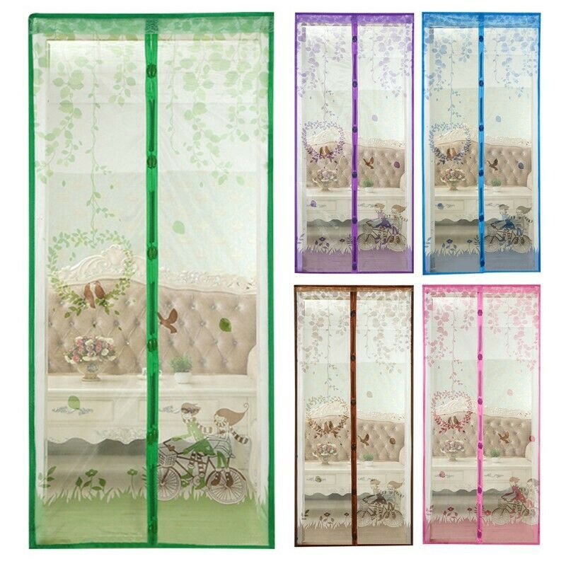 Magic Door Screen Floral Magnetic Mesh Net Anti Mosquito Insect