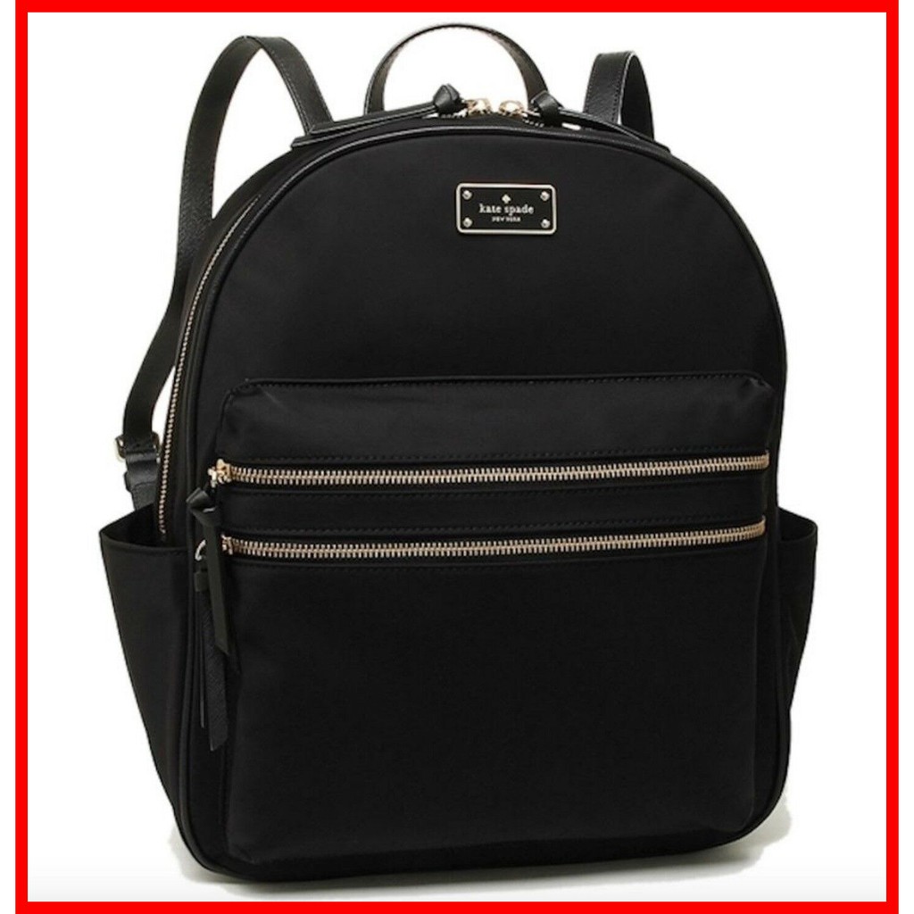 Kate Spade Backpack 100% ORIGINAL Bradley Backpack Wilson Road Black Nylon  13” Laptop Bag Women Bag | Shopee Philippines