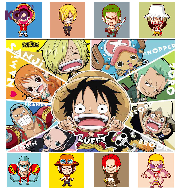 [KS] 5D DIY Diamond Painting Anime Cute One Piece Luffy Group, Full of