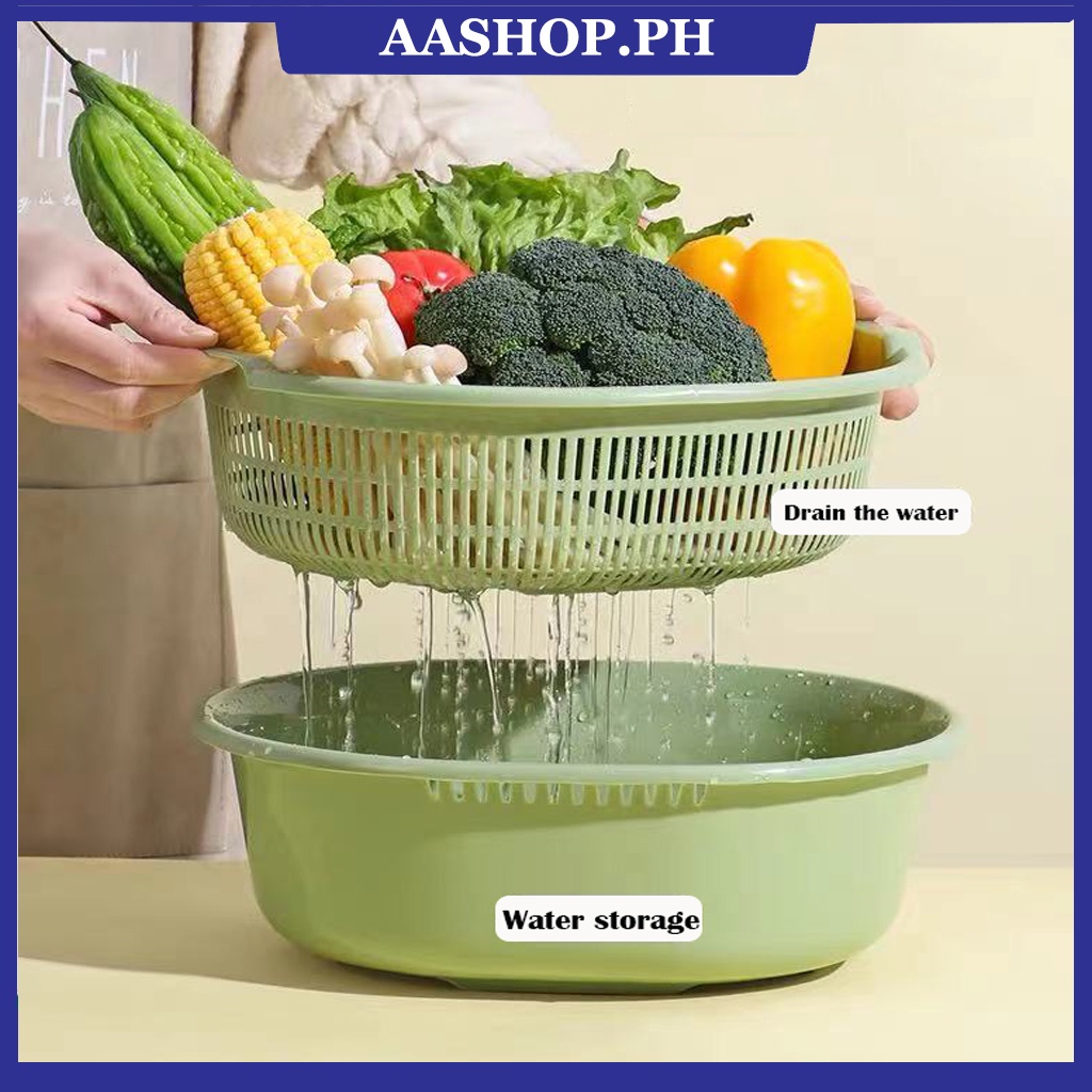 AASHOP.PH Drain basket Vegetable fruit Washing Basket Wash Basin ...