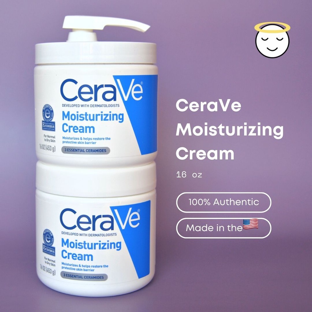 Cerave Moisturizing Cream 16 Oz453g With Hyaluronic Acid And Ceramides Shopee Philippines 0165