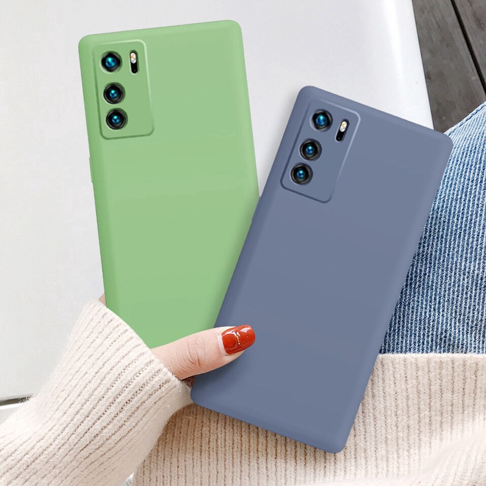 Liquid Silicone Phone Case For Huawei P40 P30 P20 Pro Mate 30 20 Pro