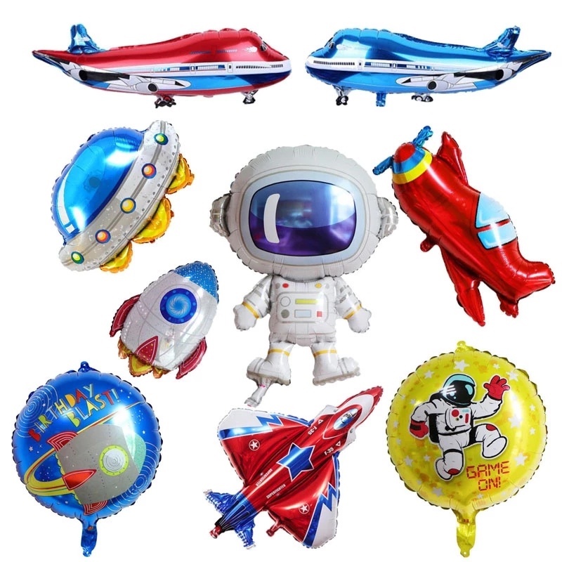 Rocket Balloons Astronaut Foil balloon Outer Space Spaceship ET Ballon ...