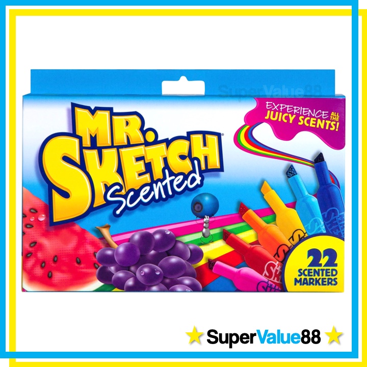 NEW Original Mr. Sketch Scented Markers, 22 Colors, Chisel Tip, Kids