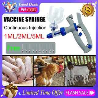 Injection Poultry Adjustable For Chicken Duck Pig cow sheep Veterinary Continuous Injector Vaccine