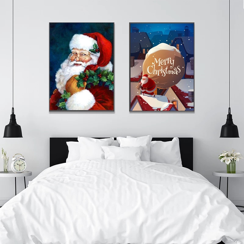 dekorasyong para sa Pasko Christmas Day Gift Canvas Painting Santa ...