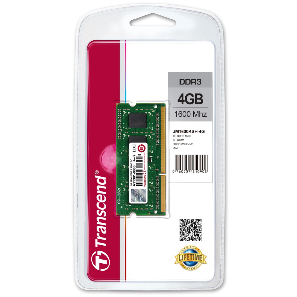 Transcend DDR3 4GB 1600 SODIMM LOW VOLTAGE | Shopee Philippines