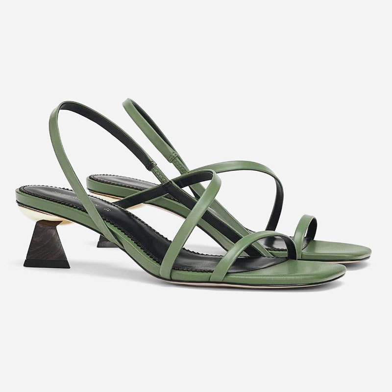 zara green sandals