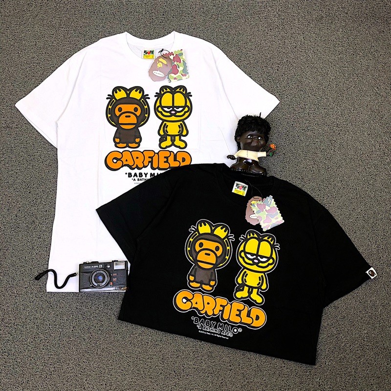 T Shirt A Bathing Ape Bape Garfield Baby Milo Edition Import Label Shopee Philippines