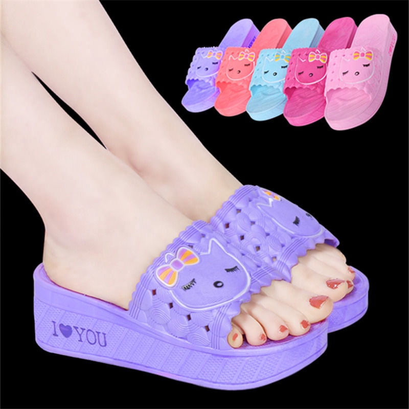 Hot selling Women platform slipper cute Hello  kitty  