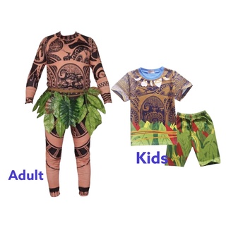 Toddler Child Moana Maui Costume Pajama Set Kids Baby Boy Summer T Shirt Pants Shopee Philippines