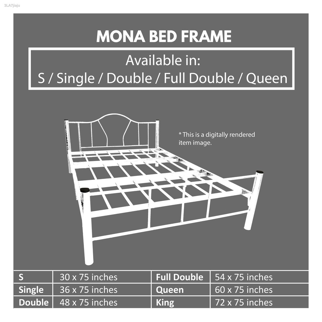 Mona Bed Frame Availabe All Sizes, Double Bed Frame Measurements