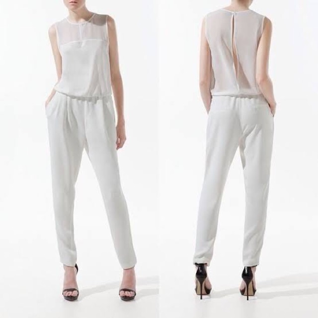 white jumpsuit zara