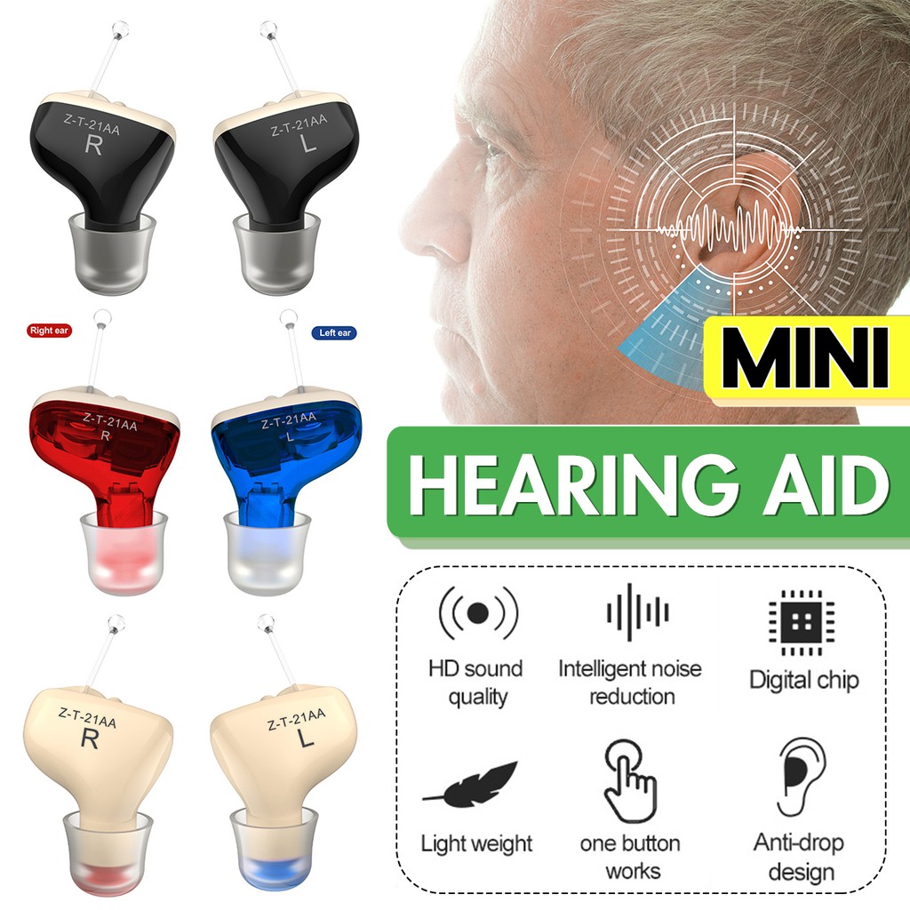 Small Mini Digital Hearing Aid Portable In-Ear Invisible Hearing ...