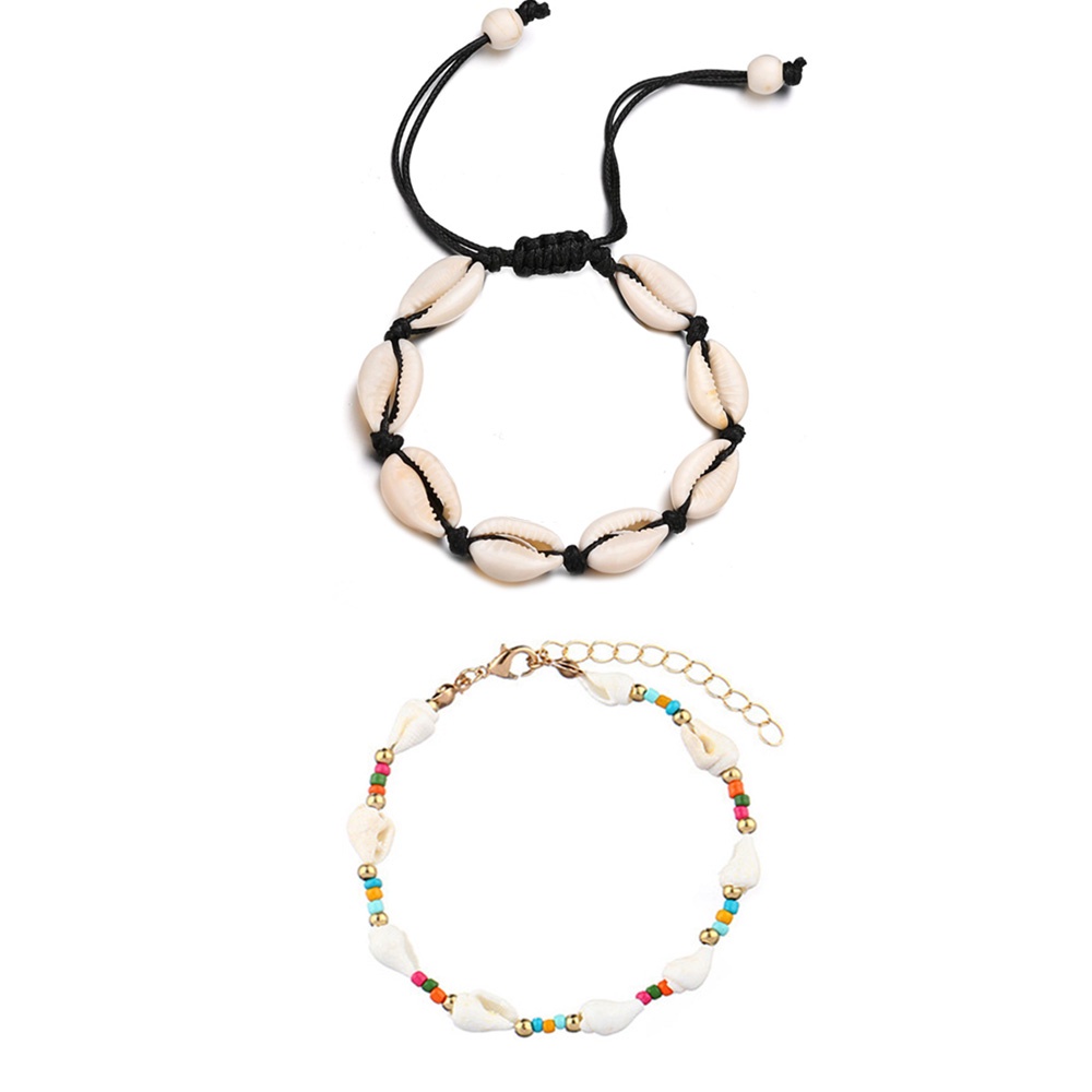 Creative Handmade Natural Beach Jewelry Woven Shell Bracelet Men Accessories Beaded | Shopee