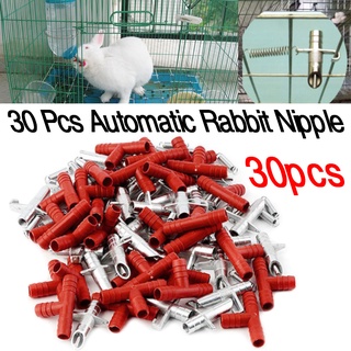 【Spot】30 Pcs AutomaticRabbit Nipple WaterFeeder Drinker For Pet Rabbit Bunny Rodents Rabbit Drinking