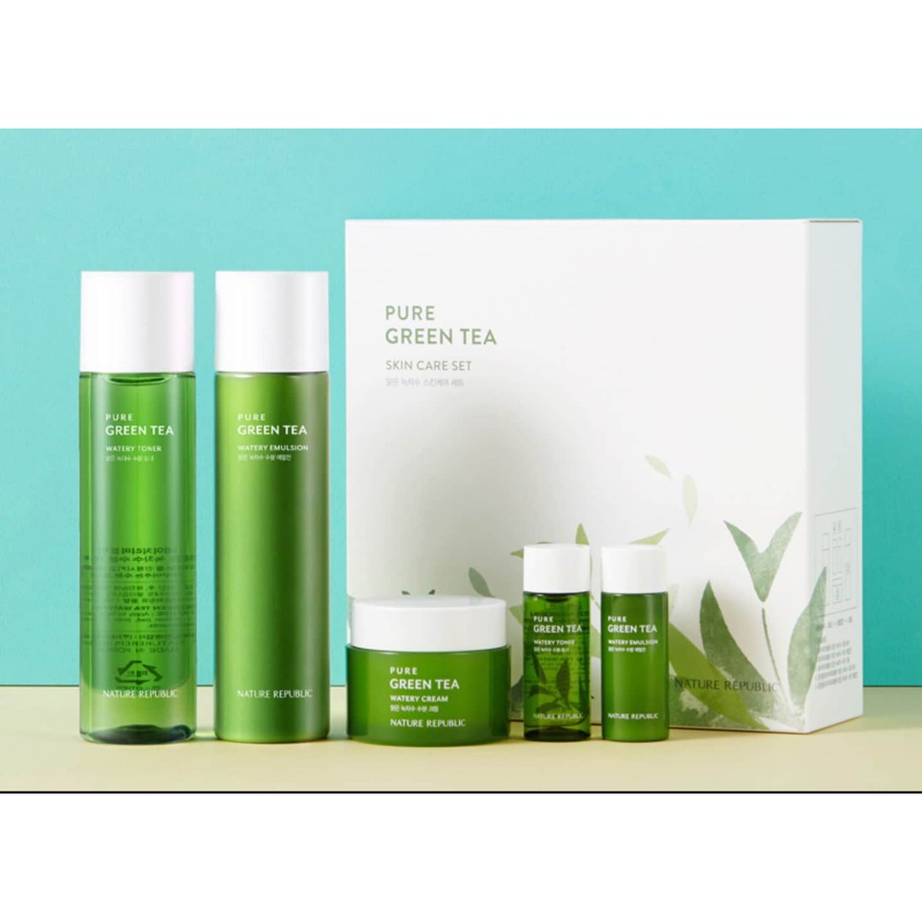 Nature Republic Pure Green Tea Skincare Set Shopee Philippines