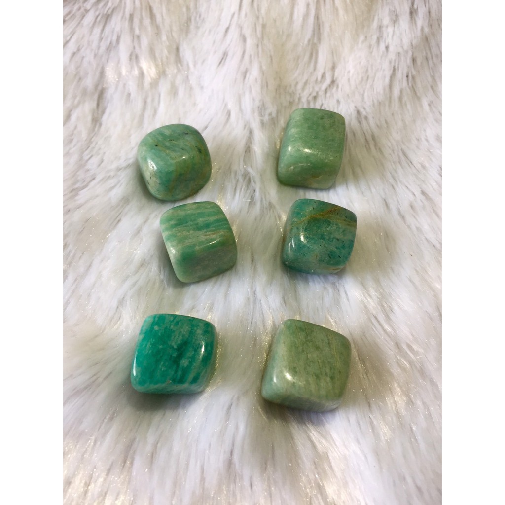 High Quality Amazonite Cube Crystals Polished Tumbled Stone Raw Stone Sold Per Piece Shopee Philippines