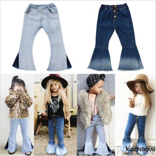 girl bell bottom jeans