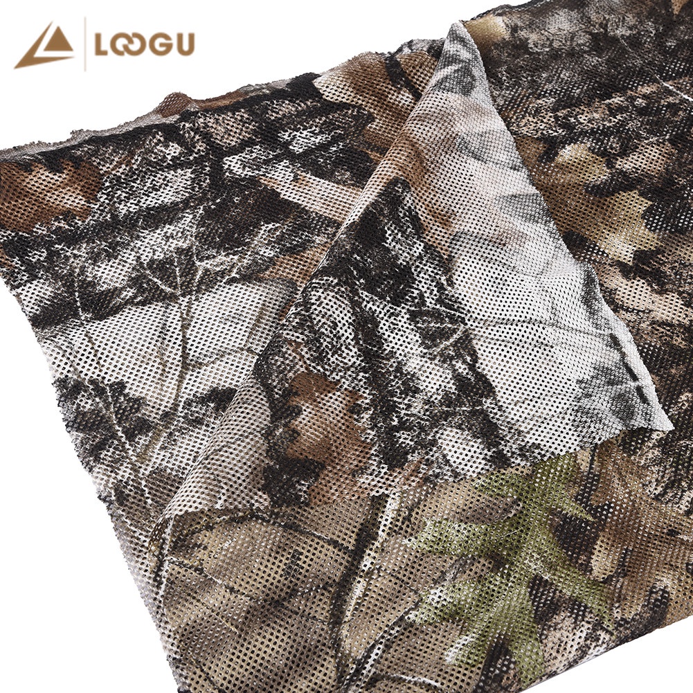 LOOGU Camouflage Netting Scarf - Tactical Mesh Net For Outdoor Activities