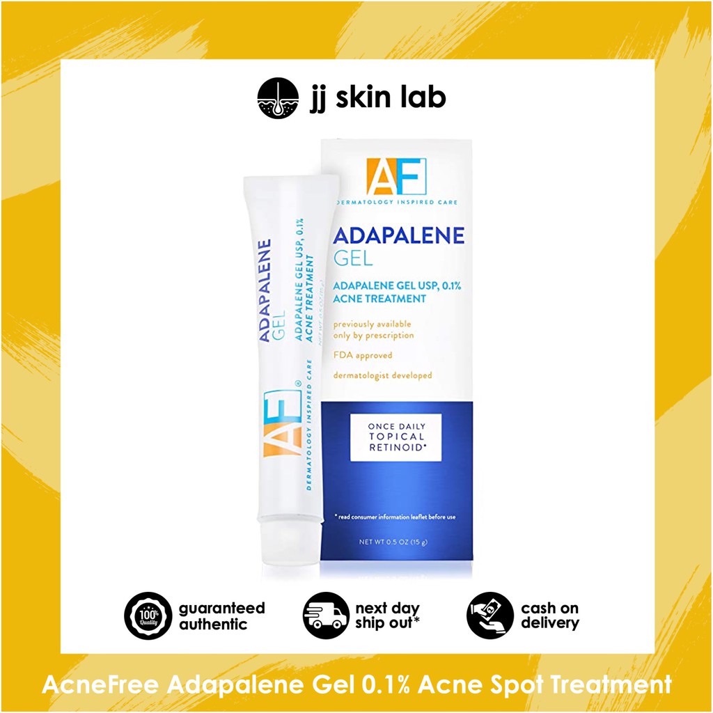 AcneFree Adapalene Gel 0.1% Retinoid Acne Spot Treatment (15g) | Shopee