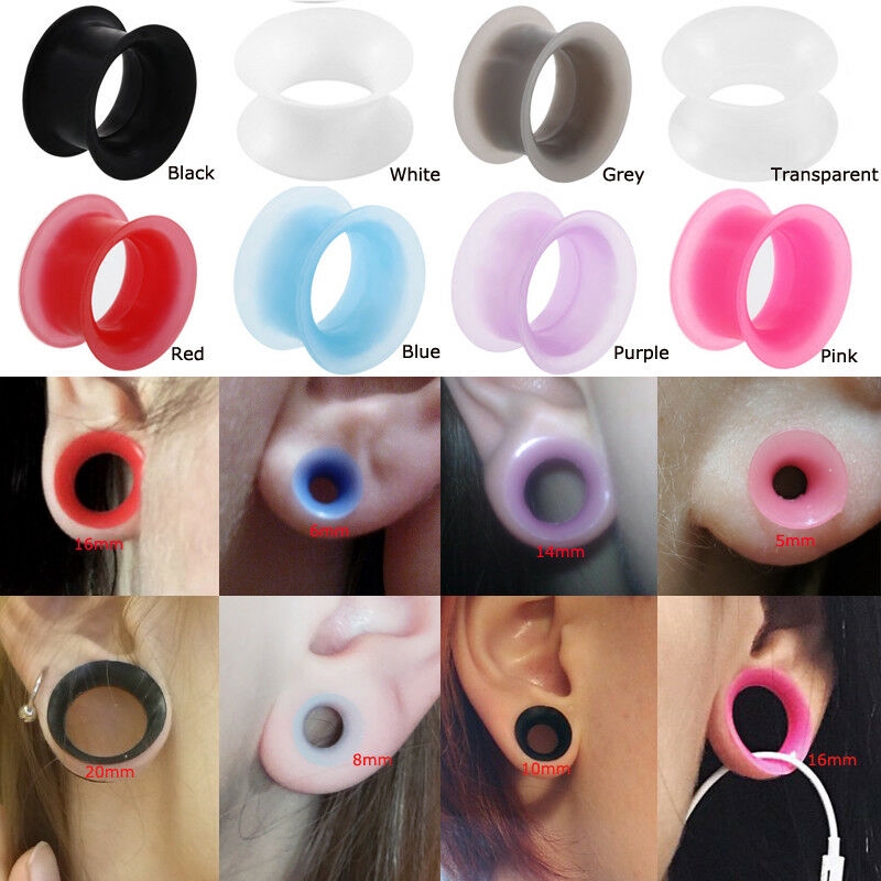 11-pairs-soft-silicone-tunnels-ear-gauges-plugs-stretchers-flexible