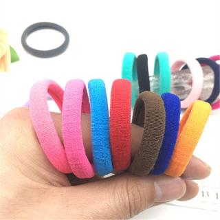 #Growfonder#50 Pcs Girls Hair Band Ties Casual Rope Ring Solid Elastic Hairband Ponytail Holder Hair Accessories #5