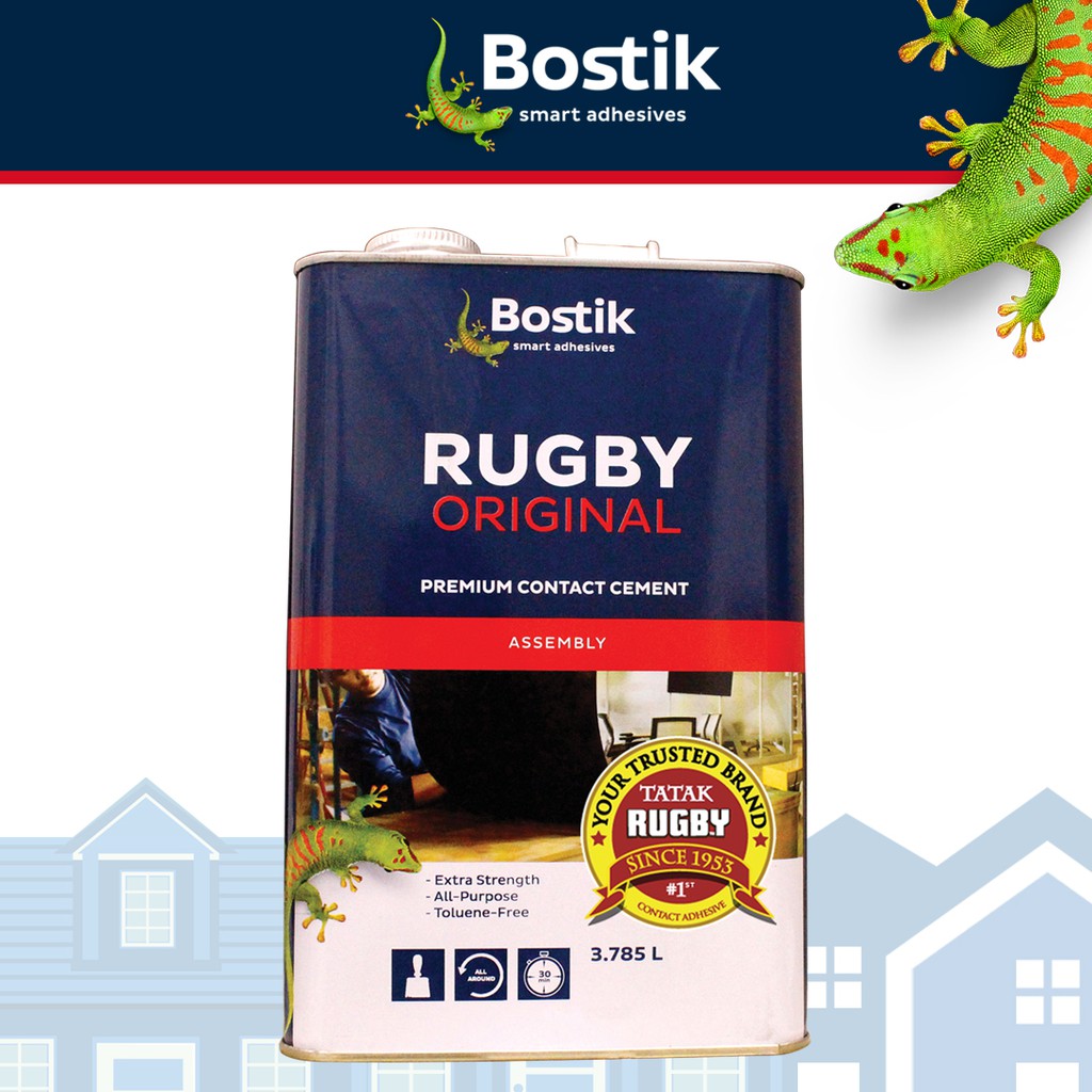 Bostik Rugby Original Contact Cement Adhesive (3.785 Liters) | Shopee ...