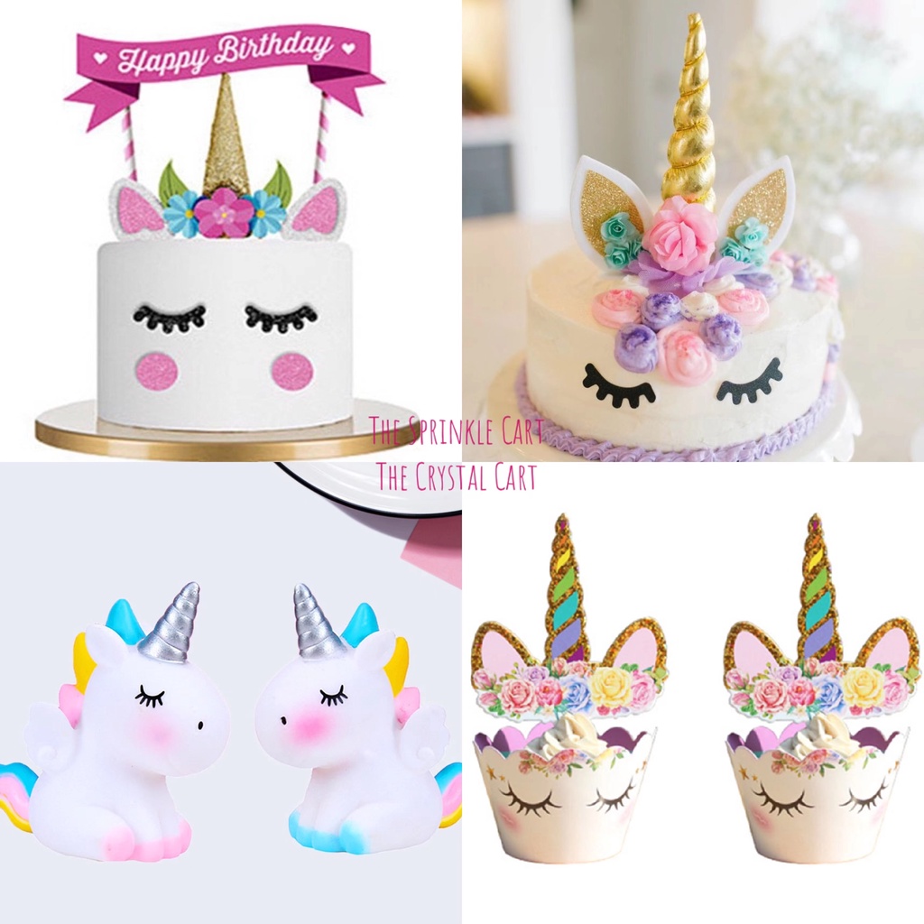 Unicorn Themed Cake Topper Birthday Decoration Happy Birthday Unicorn ...