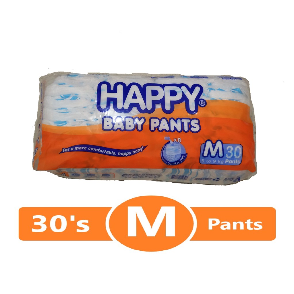 Happy Baby Pants Diaper [Medium] 30's Shopee Philippines