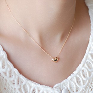 Women's Heart Pendant Necklace with Adjustable Chain