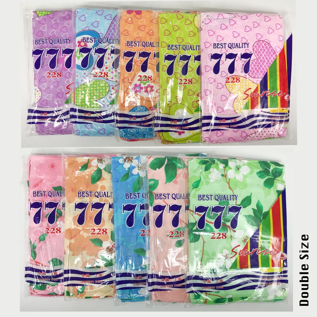 777 Blanket/Kumot Bedsheet Cotton [Single/Double] Shopee Philippines
