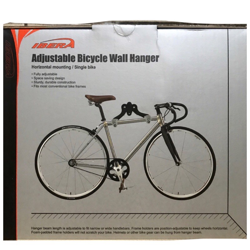 ibera horizontal bicycle bike wall