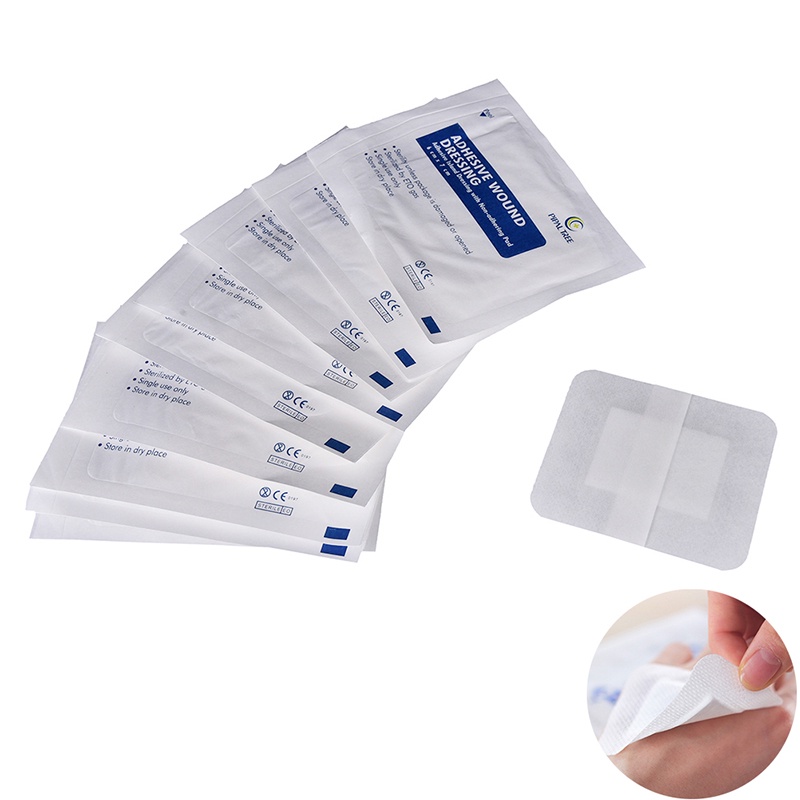 10pcs Non-Woven Medical Adhesive Wound Dressing Large Band Aid Bandage ...