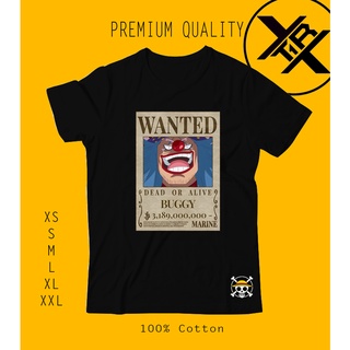 One Piece Buggy the Clown Emperor Strawhat Luffy New Wanted Poster Premium Quality Shirt (OP133) #7