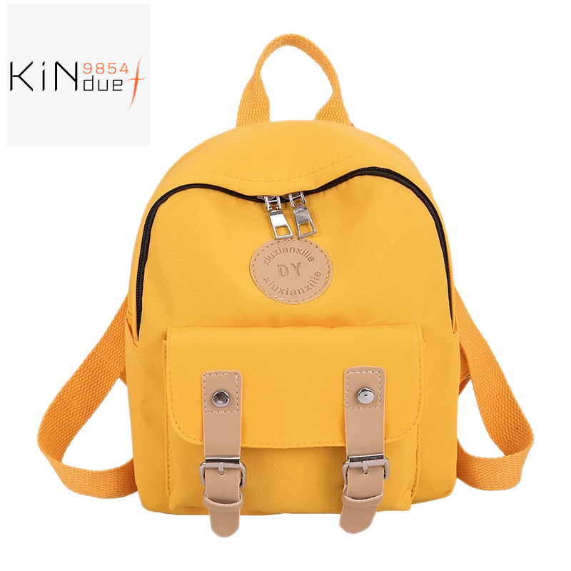 yellow college backpack